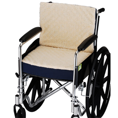 Convoluted Seat/Back Wheelchair Cushion with Fleece Cover 2658-3